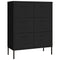 Lady Jillian -  Drawer Cabinet Black 80x35x101,5 cm Steel